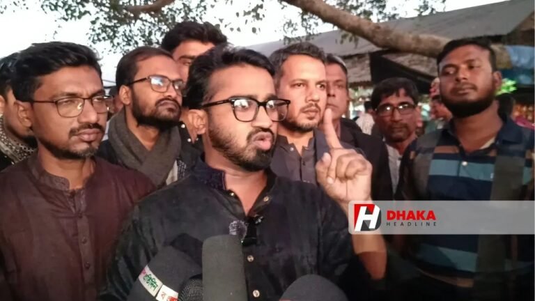 ঝিনাইদহে নির্বাচনী গণসংযোগ শেষে গণঅধিকার পরিষদের সাধারণ সম্পাদক রাশেদ খানের নির্বাচনী হুঁশিয়ারি সংক্রান্ত বক্তব্য।